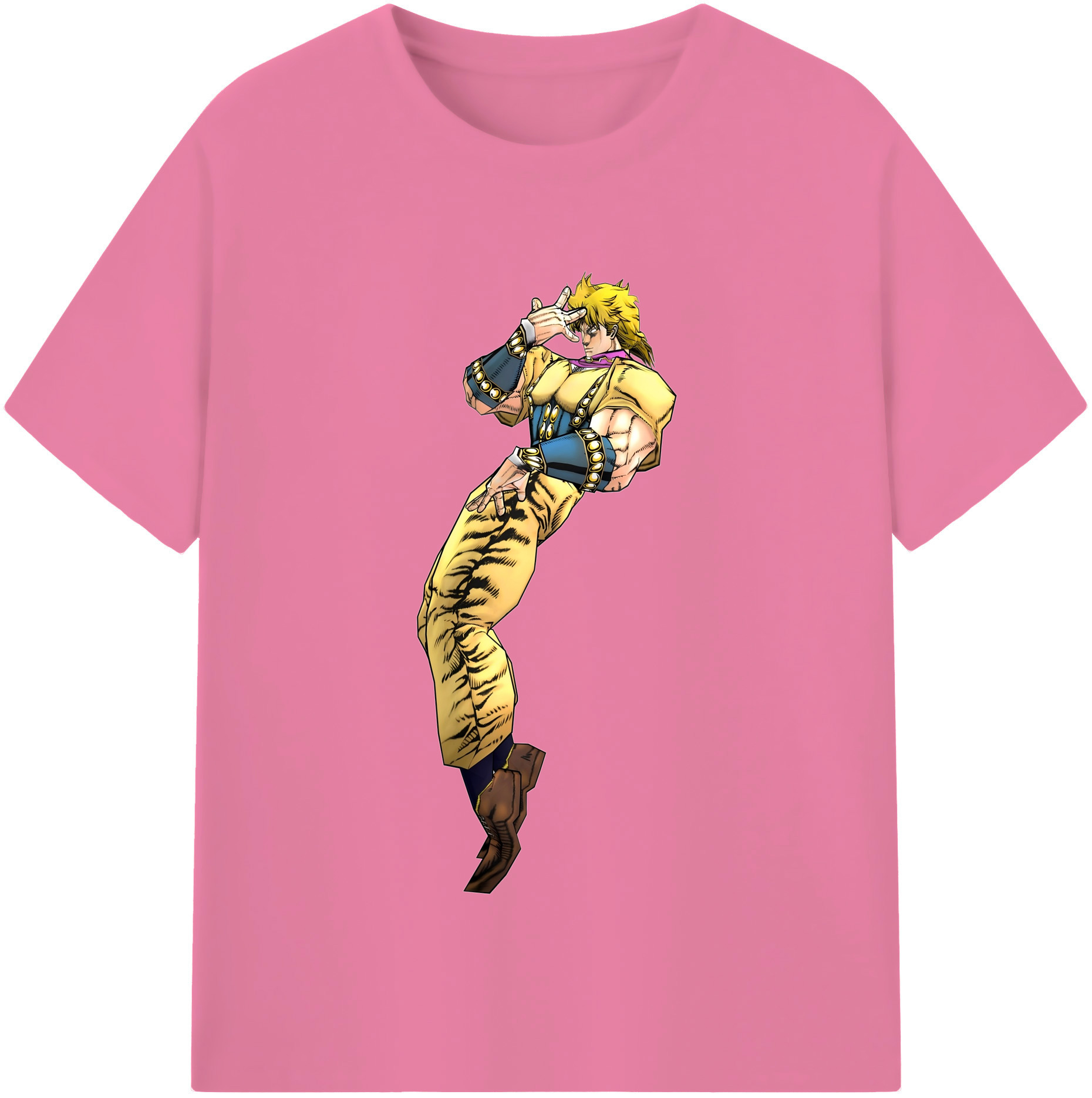 （画像用） ジョジョの奇妙な冒険 ディオ?ブランドー JoJo's Bizarre Adventure Dio Brando 綿100％半袖Tシャツ（フロントプリント）